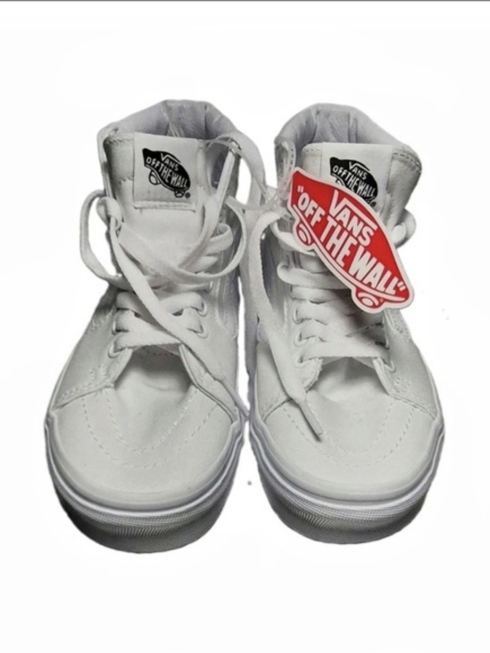 Vans Sk8-Hi White High-Top Sneakers US 5 Like New